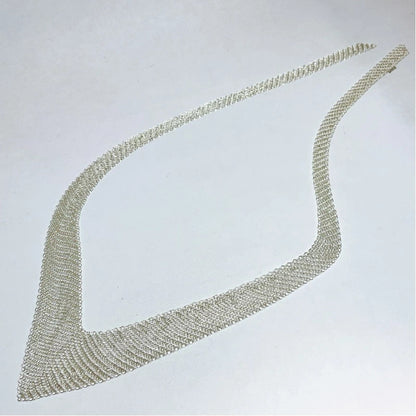 Tiffany & Co Sterling Silver 925 Somerset Mesh Scarf Necklace L 64cm 25.1in