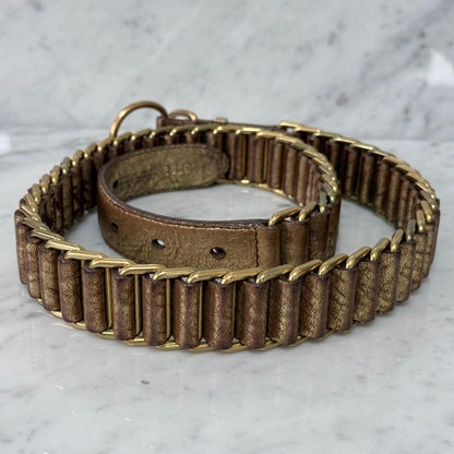 Miu Miu Gold Hardware Leather Chain Belt Double Ring L 94cm 37in Excellent