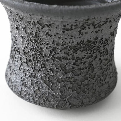 Kamiyama Fukasori Pot Shigarakiyaki Φ3.9”x 3.1" Agave caudex Cactus Japan Bonsai