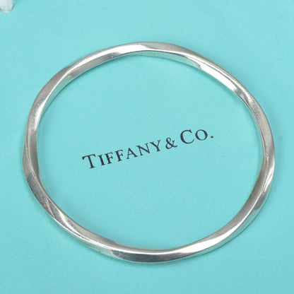 Tiffany & Co Sterling Silver 925 Knife Edge Twisted Bangle L 22cm 8.6in