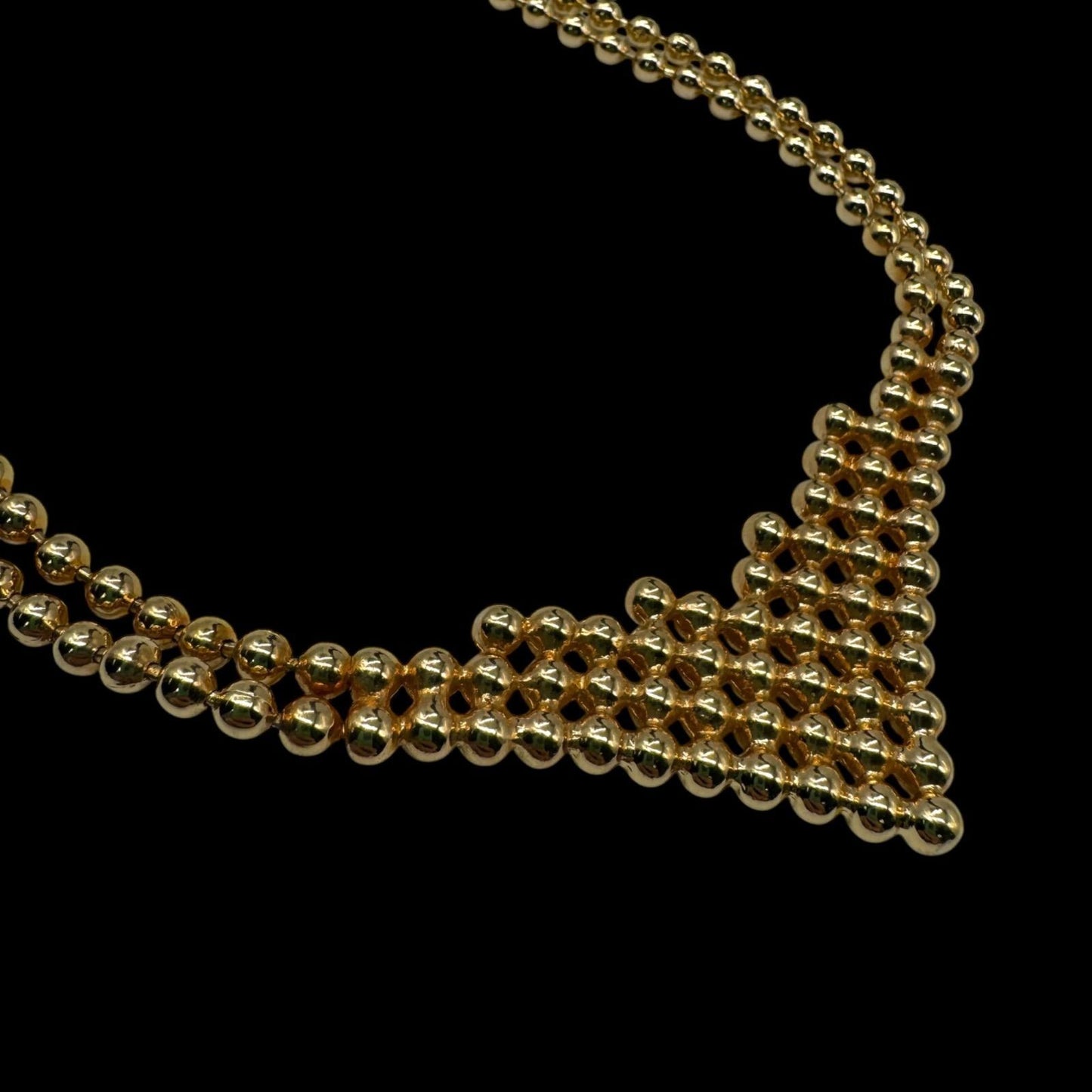 Vintage Christian Dior Gold Plated Rhinestone Choker Necklace Used Excellent