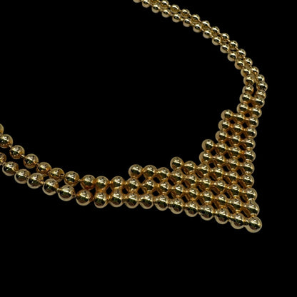 Vintage Christian Dior Gold Plated Rhinestone Choker Necklace Used Excellent