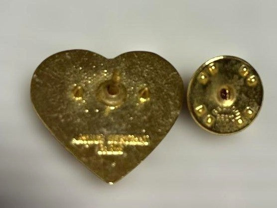 Christian Lacroix Heart Pin Brooch Gold Tone CL Monogram Arthus Bertrand France