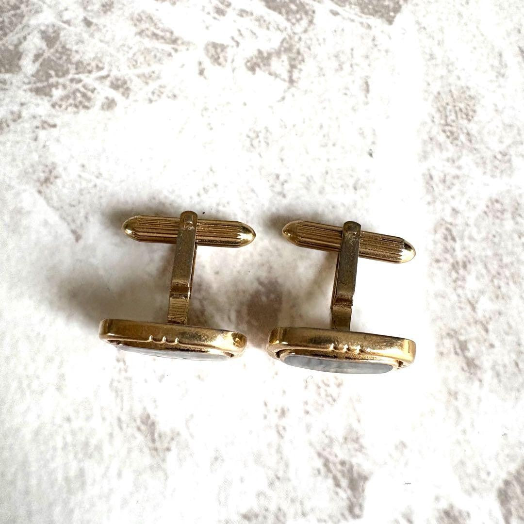 Burberrys Vtg Horse Logo Cufflinks Gold Green Shadow Knight 1.5x1.9 cm 0.6x0.7"
