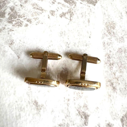 Burberrys Vtg Horse Logo Cufflinks Gold Green Shadow Knight 1.5x1.9 cm 0.6x0.7"