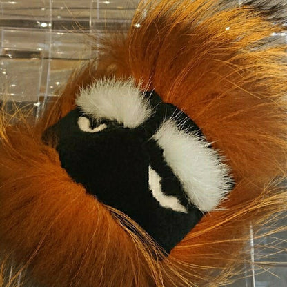 FENDI Monster Bugs Fur Charm Key Chain Key Ring Gold/Naby Blue/Green Used Mint