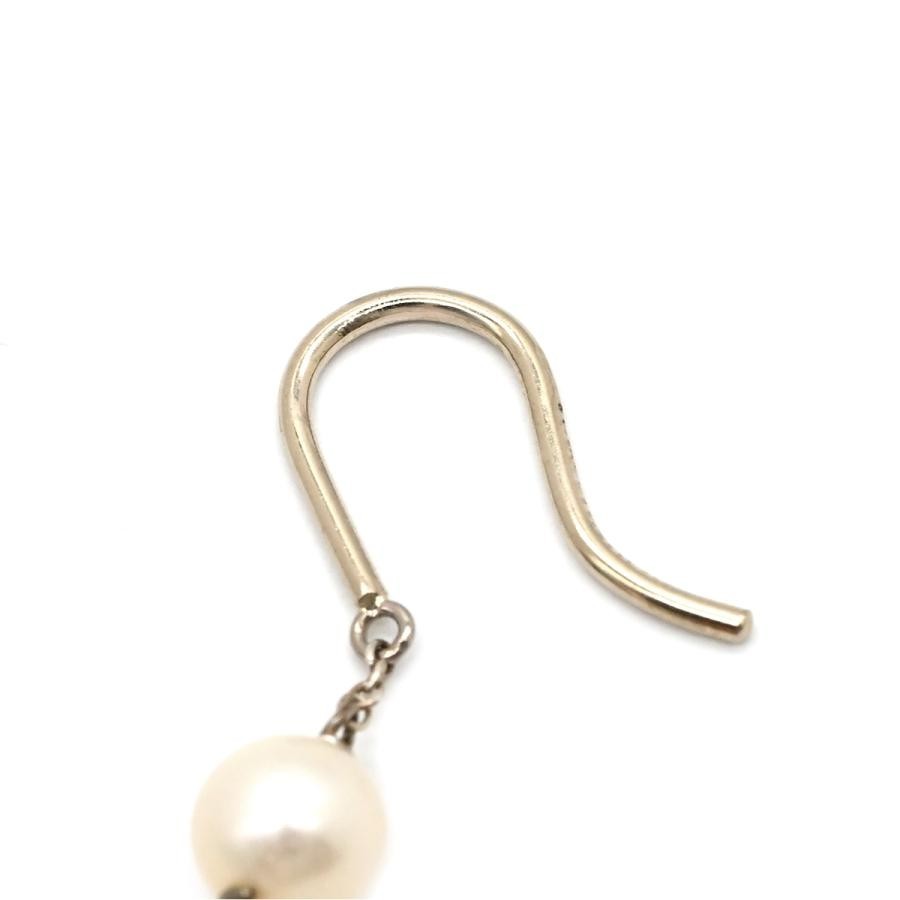 Tiffany & Co Silver 925 Pearl Hook Drop Earrings White 5 Strand Dangle L 6.8cm