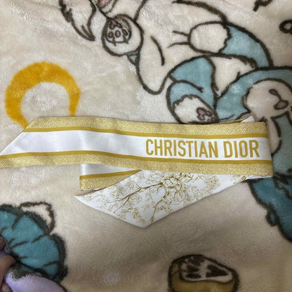 Christian Dior Mitzah Silk Scarf  Yellow Used