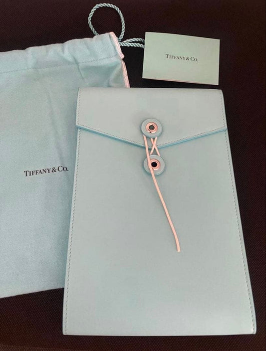Rare Tiffany & Co Inter Office Envelope Document Case Limited Light Blue 23x15cm