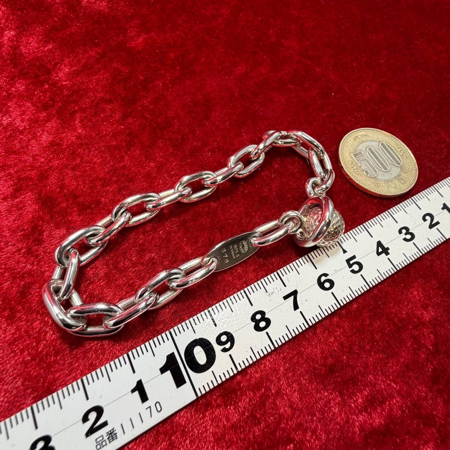 Georg Jensen  # 378 Sterling Silver 925 Golfball Bracelet Andreas Mikkelsen Rare