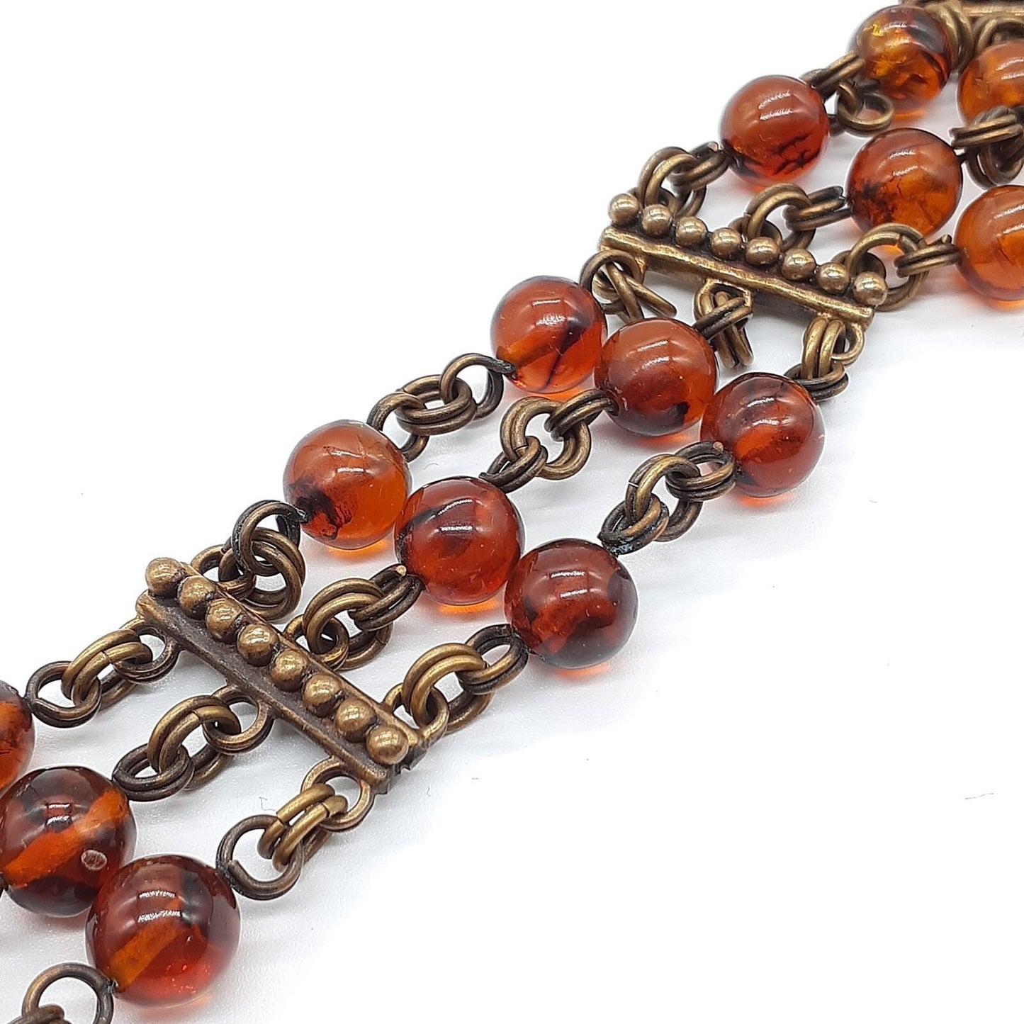 Stephen Dweck Amber Bracelet Bronze L 8.5" Used Japan
