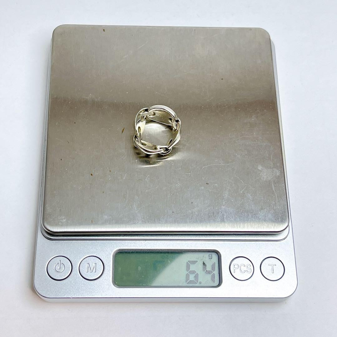 Gucci Sterling Silver 925 Marina Link Chain Ring Size 51 US 5.5
