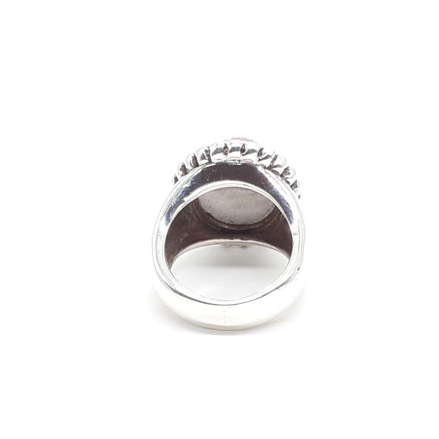 Stephen Dweck Sterling Silver 925 Rhodochrosite Ring Size 47 US 4 Used Women