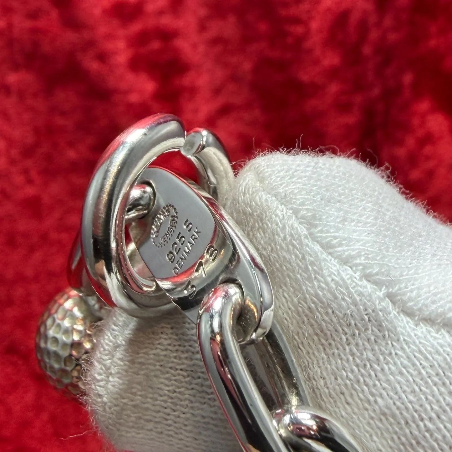 Georg Jensen  # 378 Sterling Silver 925 Golfball Bracelet Andreas Mikkelsen Rare