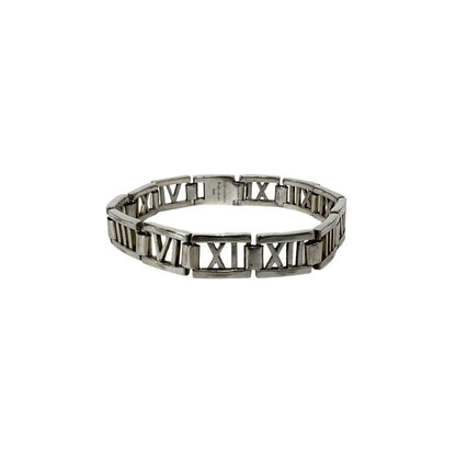 Vintage Tiffany & Co Sterling Silver 925 Atlas Link Bangle Bracelet 16.5cm Rare