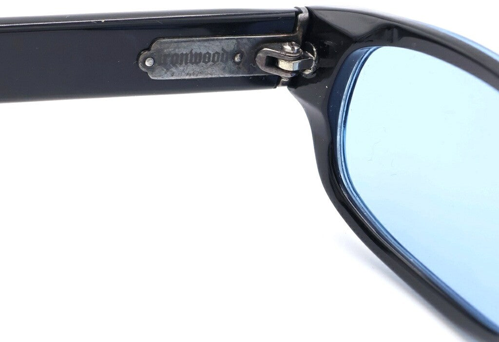 Chrome Hearts IRONWOOD CH Cross Temple Sunglasses Black Blue Lens Used Japan