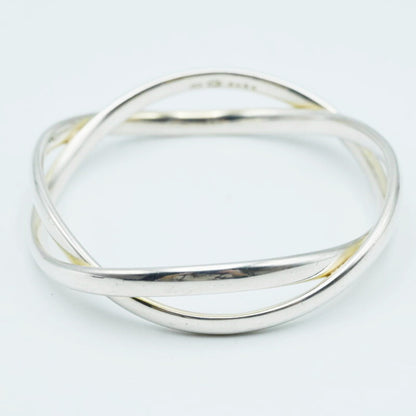 Georg Jensen # 237B Sterling Silver 925 Bangle Bracelet Astrid Fog Denmark RARE