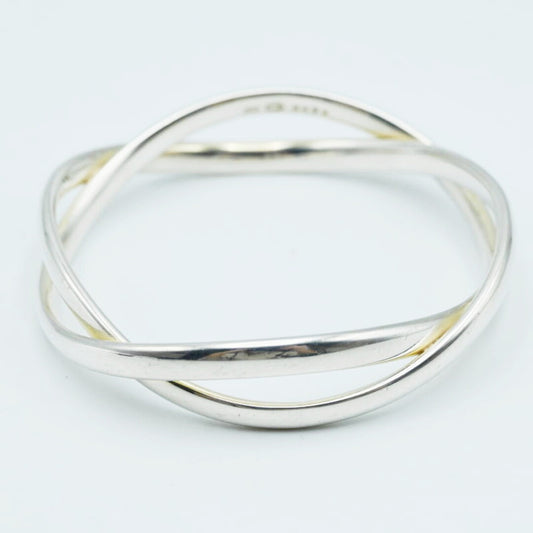 Georg Jensen # 237B Sterling Silver 925 Bangle Bracelet Astrid Fog Denmark RARE