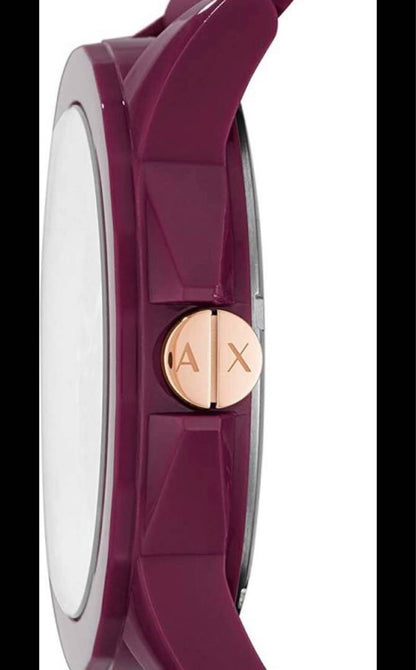 Armani Exchange Lady Banks AX4367 Analog Quartz Women Purple Watch Unused