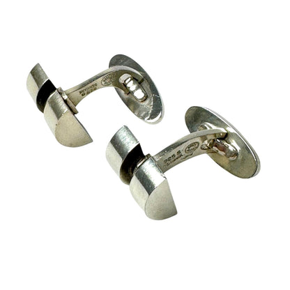 Georg Jensen Cufflinks Sterling Silver 925 Mens Vintage Oval Denmark 20x23mm