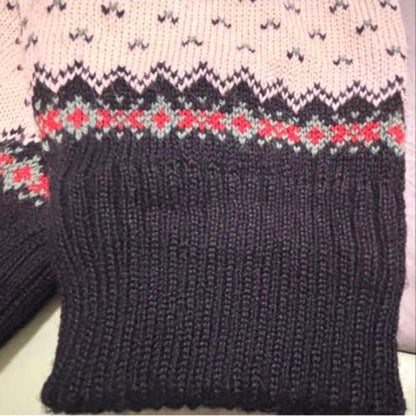DALE OF NORWAY Nordic Sweater Wool Knit Black Cream Snowflake Pattern Men's M
