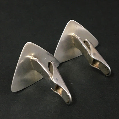 Hans Hansen Denmark Sterling Silver 925 Cufflinks Triangle Design Modernist Mens