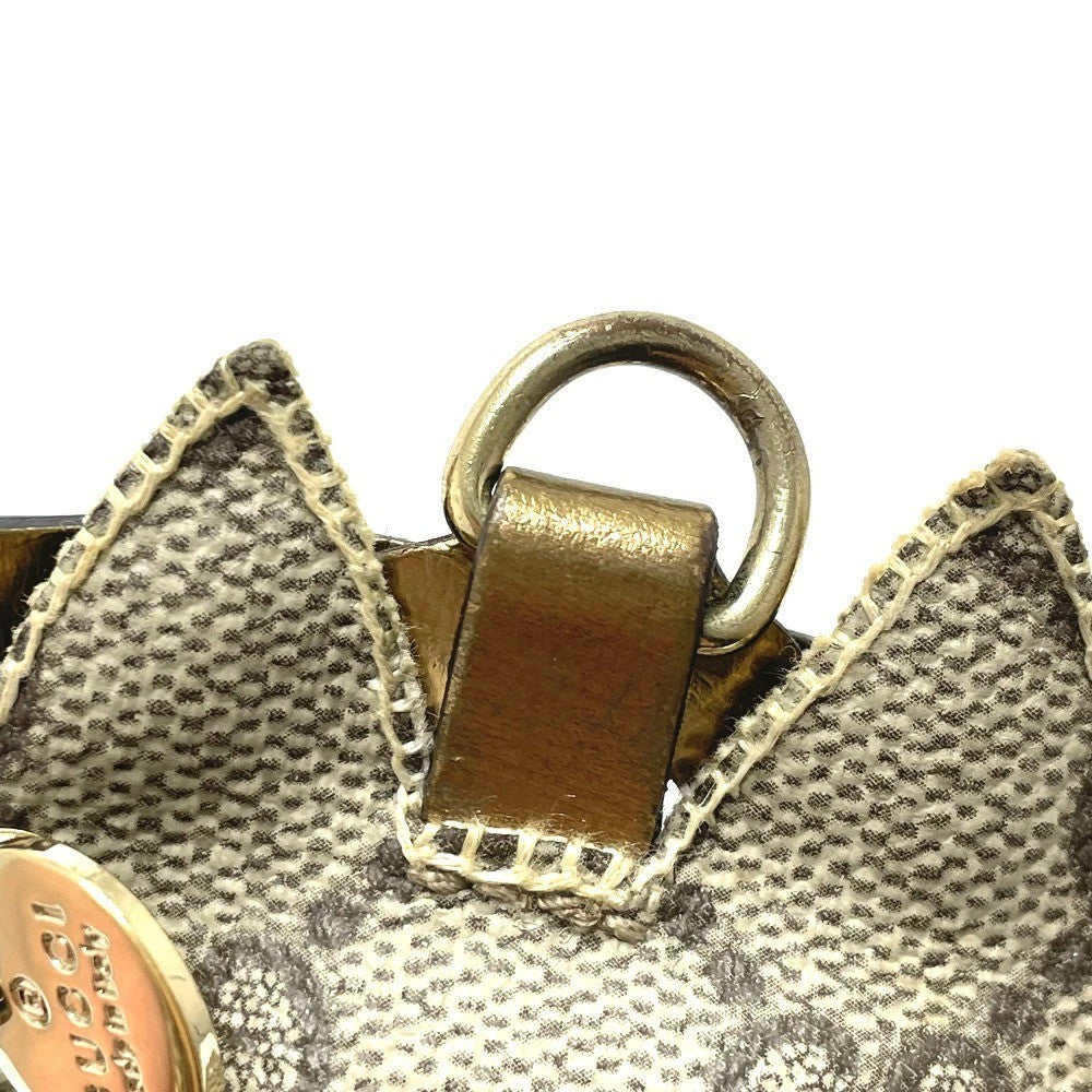Gucci Auth Guccioli German Shepherd Dog GG Supreme Canvas Key Charm Beige Used