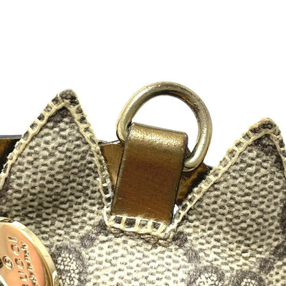 Gucci Auth Guccioli German Shepherd Dog GG Supreme Canvas Key Charm Beige Used