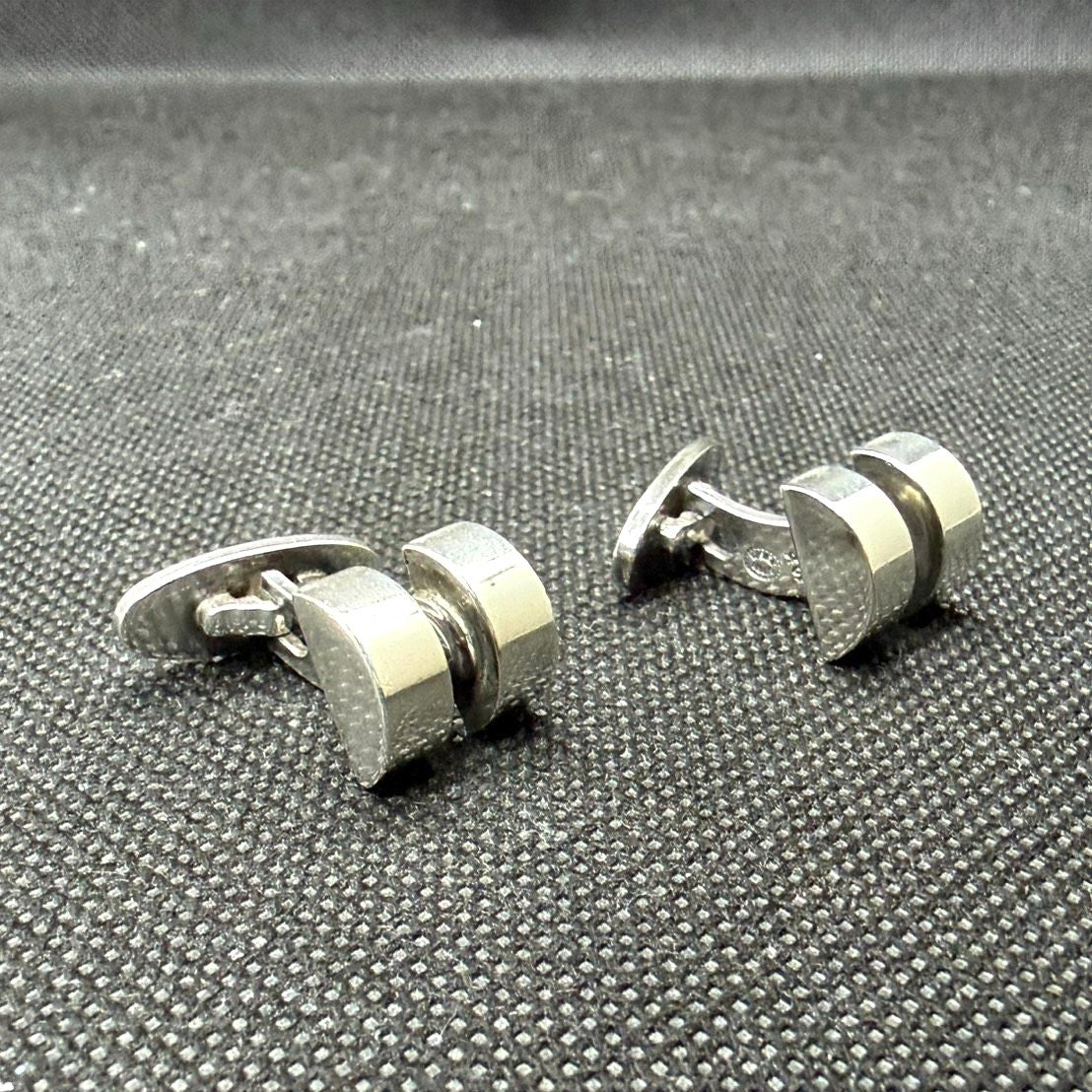 Georg Jensen Cufflinks Model 67 Sterling Silver 925 Men's Vintage Denmark Design