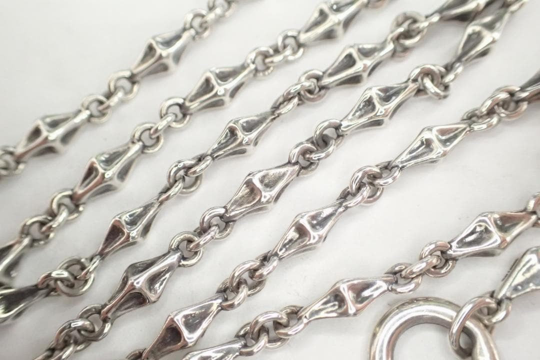 Bloody Mary Tiny Bone Chain Necklace Silver 925 50cm 19.7" Used 24.9ｇ Hook