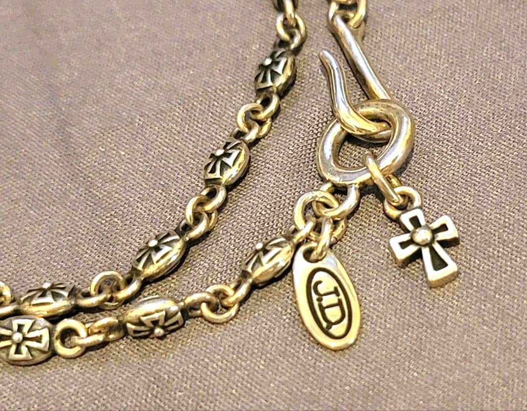 Justin Davis Tiny Cross Chain Necklace 40cm15.7in Sterling Silver 925 Used JAPAN