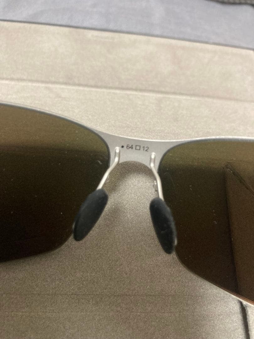 Porsche Design P'8582 Rectangular Sunglasses Men Silver Frame Excellent