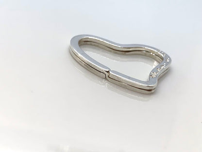 Tiffany & Co. Silver 925 Open Heart Key Ring Key Holder Key Charm Elsa Peretti