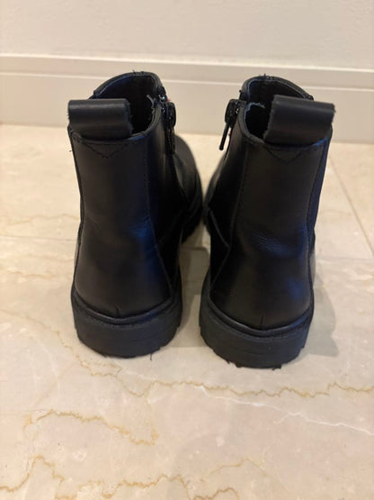 Authentic Fendi Kids Black Leather Monster Boots Size 31 US 3 Used