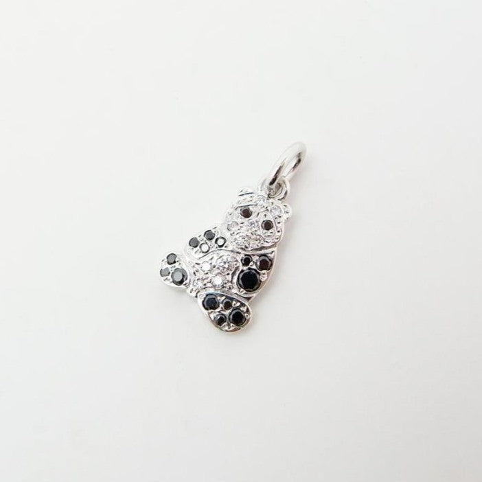 Pomellato DoDo 18k White Gold Black Diamond Panda Pendant Necklace Top Charm