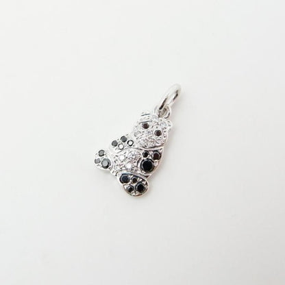 Pomellato DoDo 18k White Gold Black Diamond Panda Pendant Necklace Top Charm