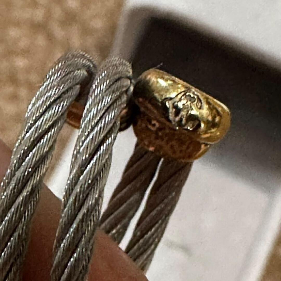 Rare Philippe Charriol Cable Design Ring Gold Silver Size 61 US 9.5 Used Japan