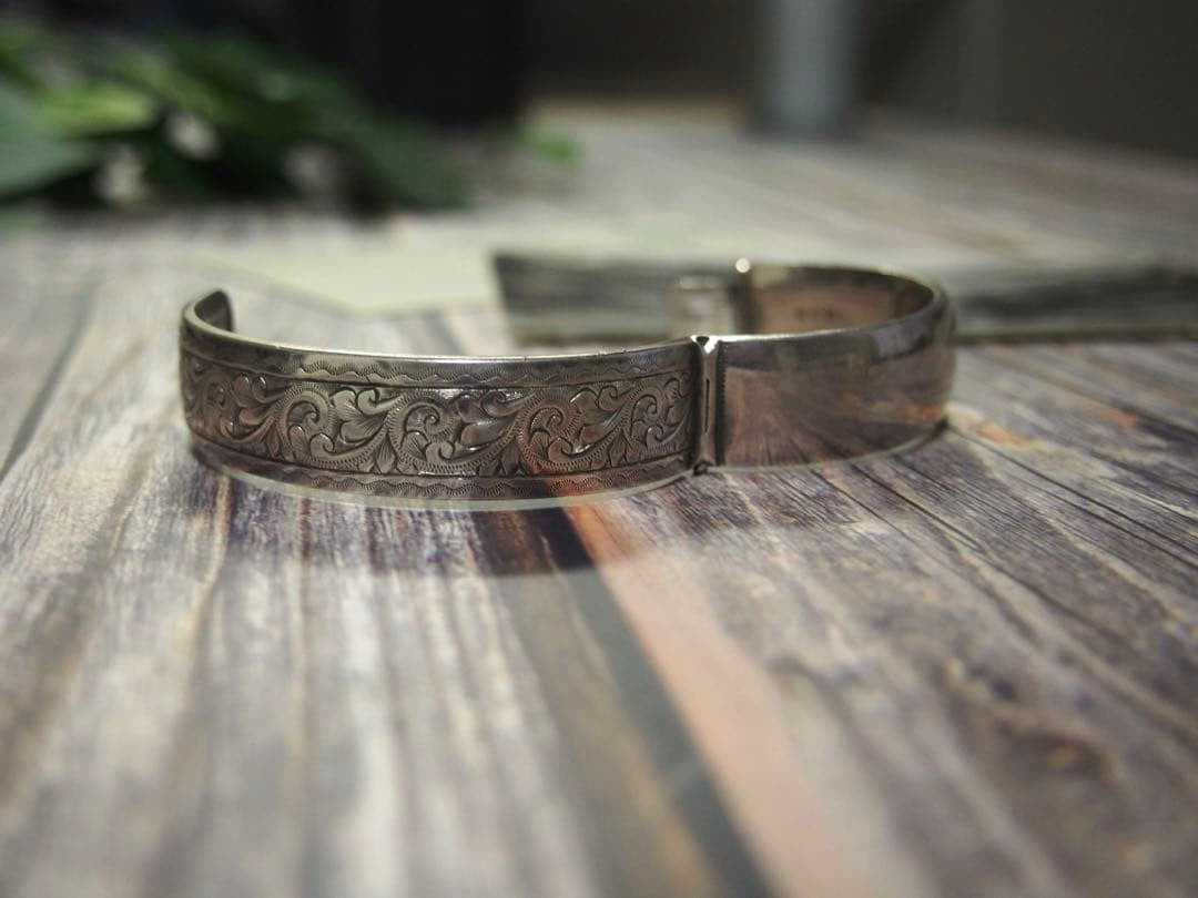 Antique GEORG JENSEN Sterling Silver 925 Bangle Bracelet Made in 1957