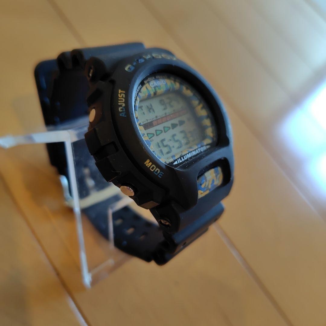 CASIO G-SHOCK DW-6600 Tribal Camouflage Mens Digital Watch Black Resin Working