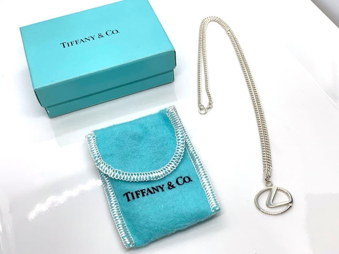 Tiffany & Co x Lexus Collaboration Emblem Silver 925 Necklace Top Charm Rare