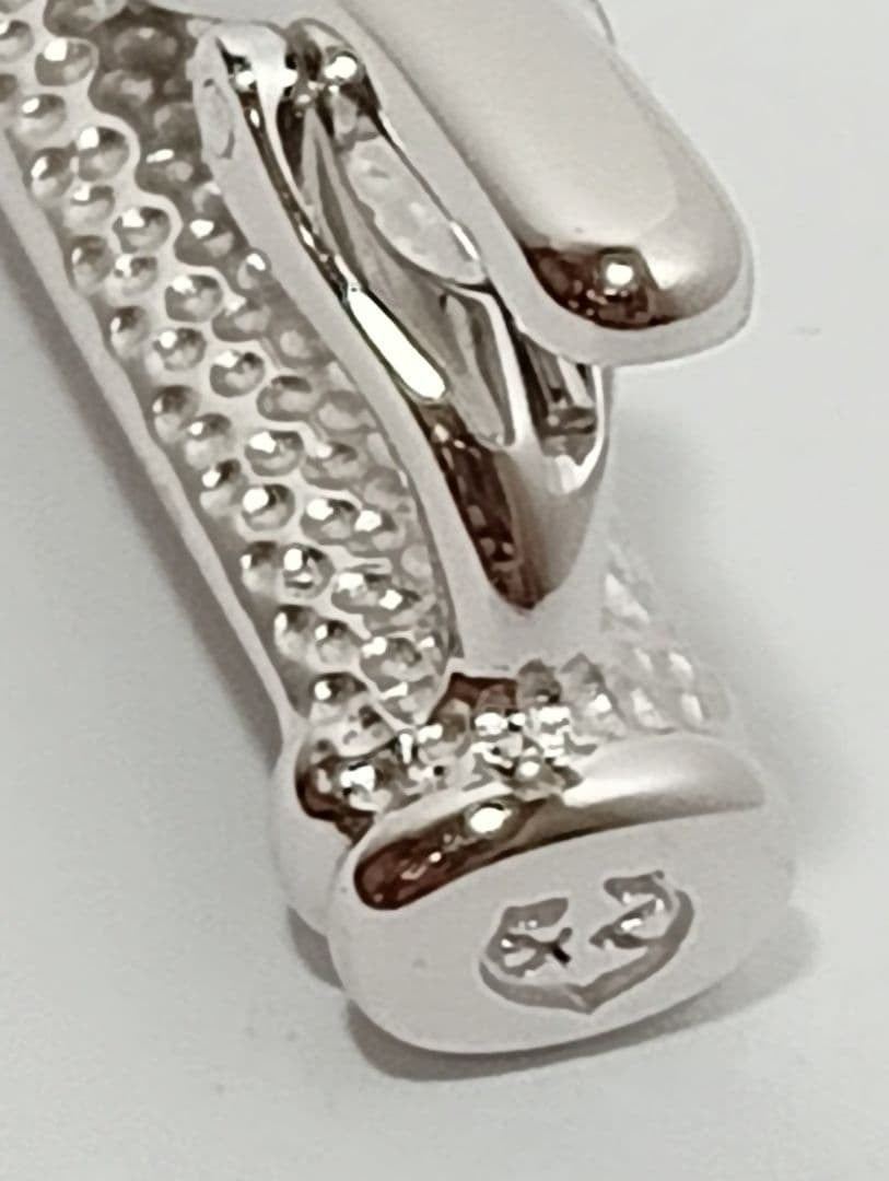 Philippe Charriol Auth Silver Wire Motif Tie Clip Bar Mens Accessory Used