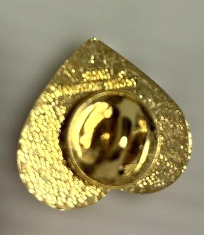 Christian Lacroix Heart Pin Brooch Gold Tone CL Monogram Arthus Bertrand France