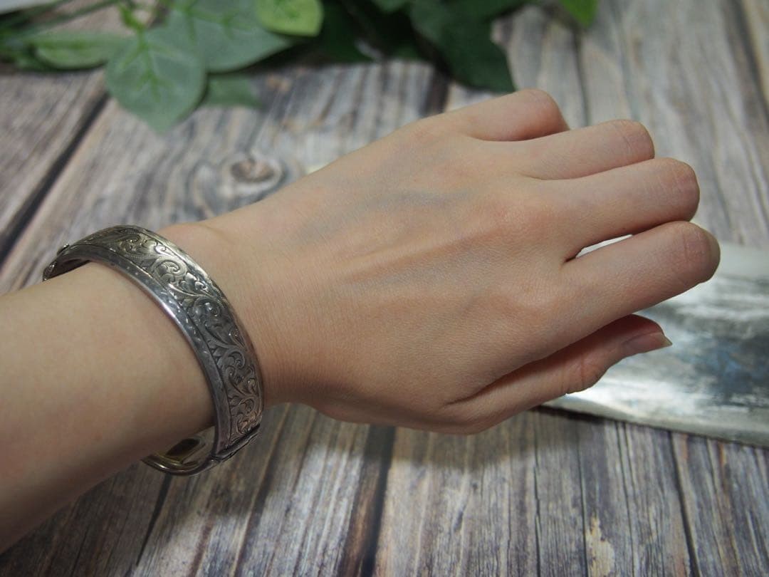 Antique GEORG JENSEN Sterling Silver 925 Bangle Bracelet Made in 1957