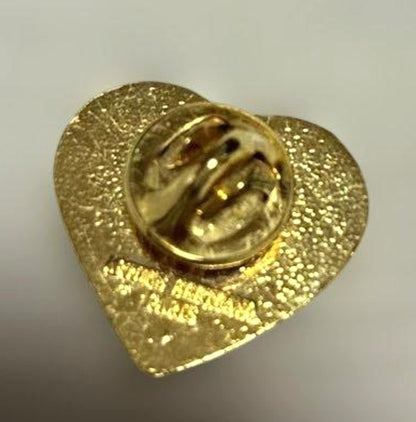 Christian Lacroix Heart Pin Brooch Gold Tone CL Monogram Arthus Bertrand France