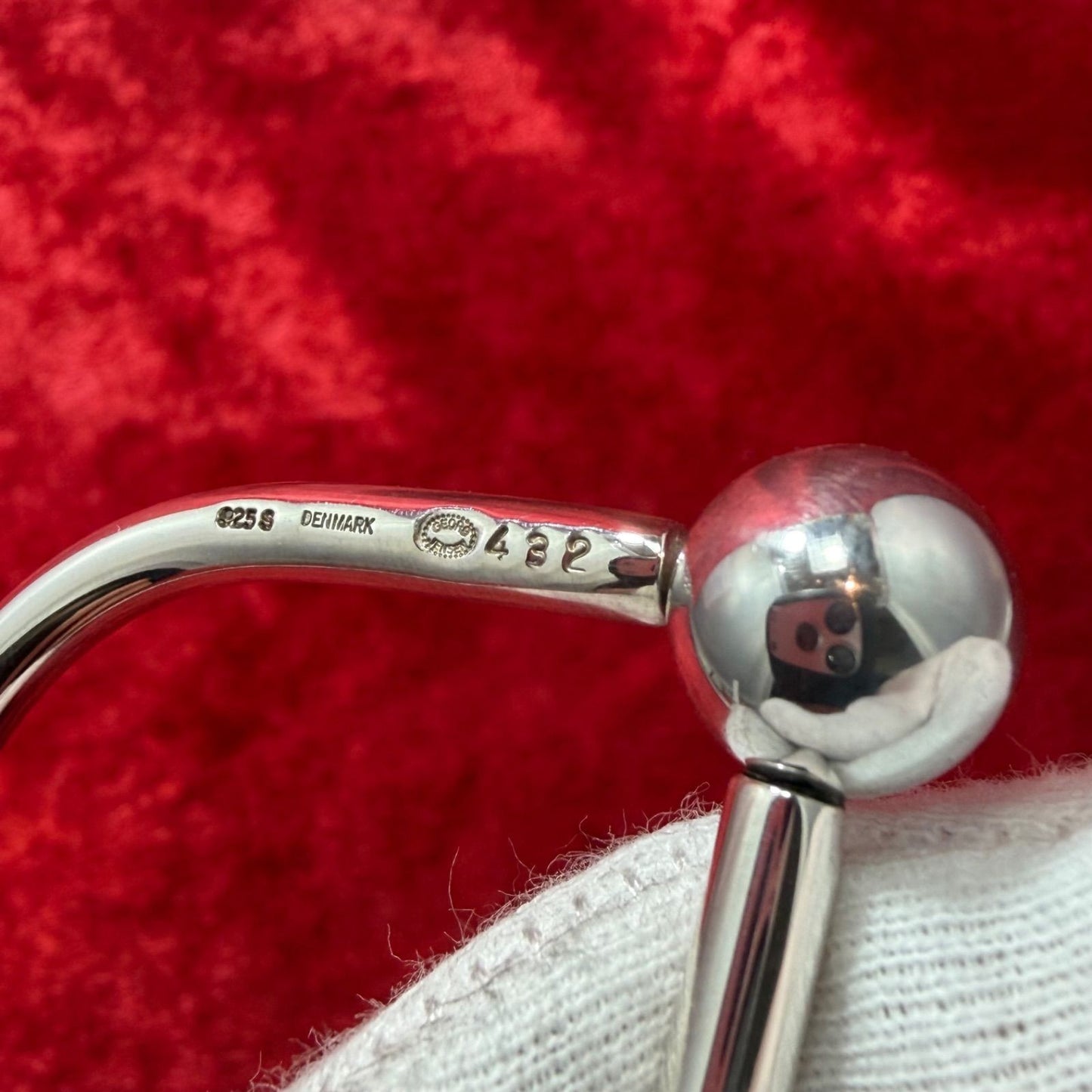 Excellent Georg Jensen # 432 Sterling Silver 925 Key Ring Key Holder