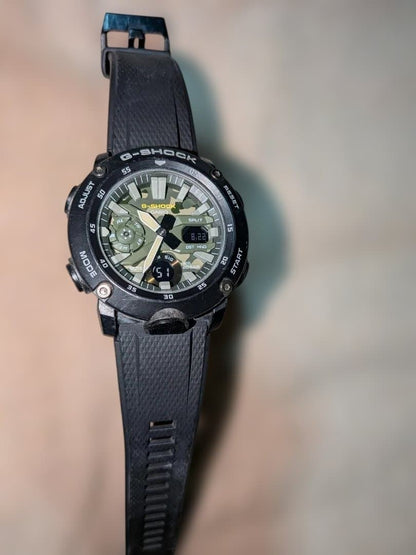CASIO G-SHOCK GA-2000 Carbon Core Guard Watch Camouflage Dial Analog Digital