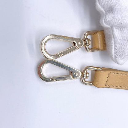 Excellent Tiffany & Co Shoulder Strap Beige Leather L 110cm 43.3in