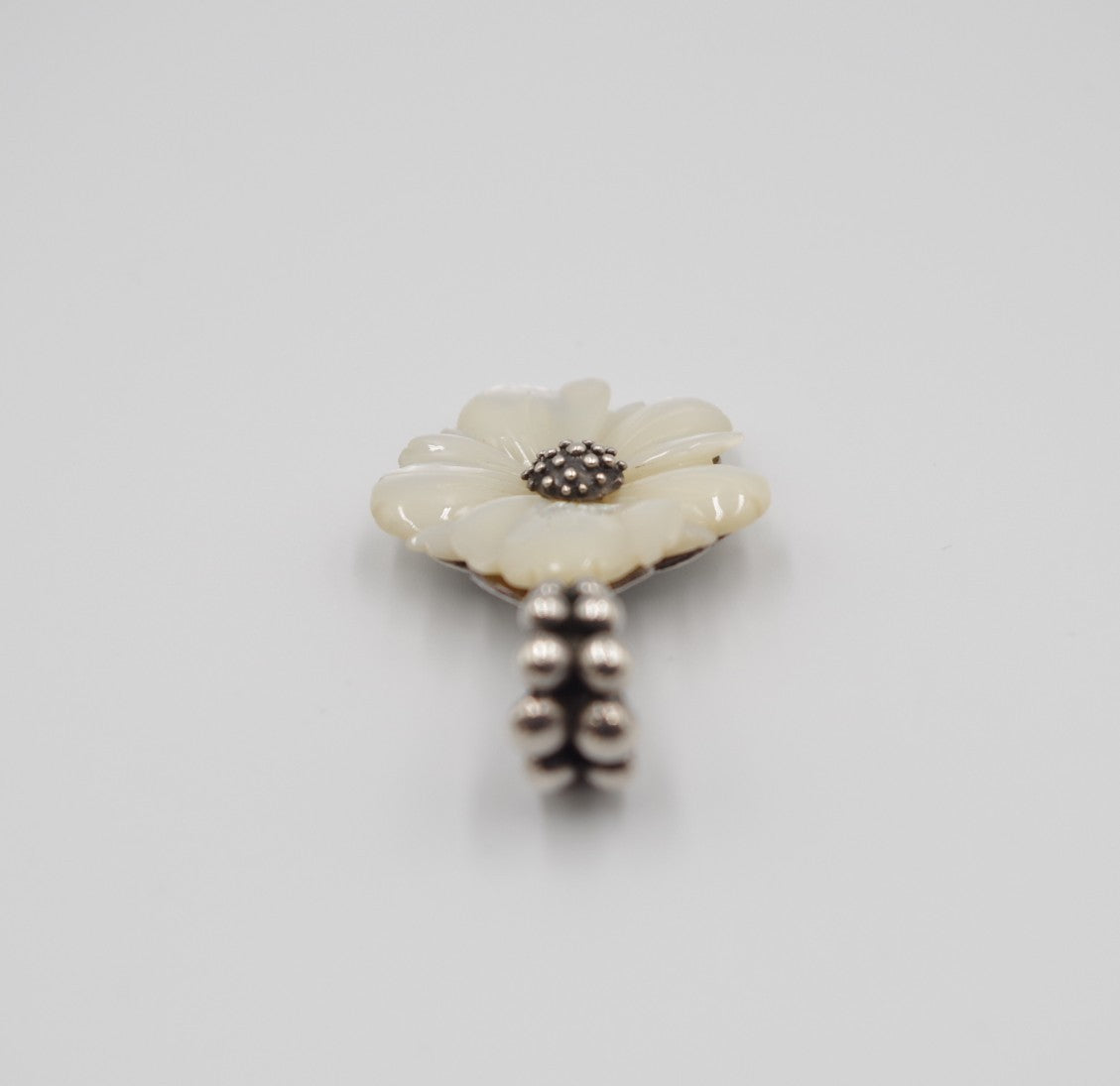 Stephen Dweck Mother of Pearl Sterling Silver 925 Flower Pendant Top Charm