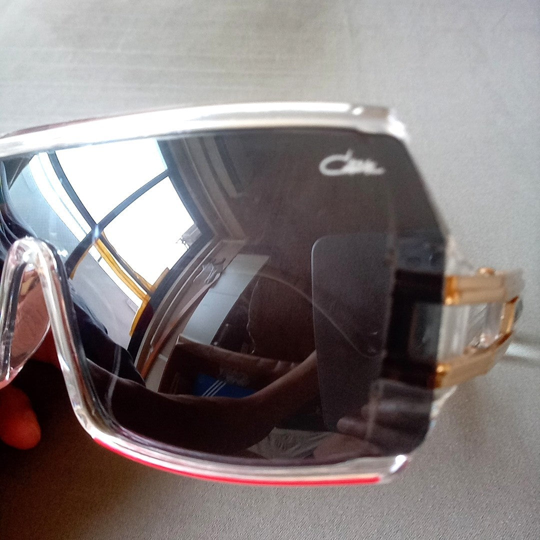 CAZAL MOD 858 135 Sunglasses Clear Frame Gray Lens New Unused Germany Made