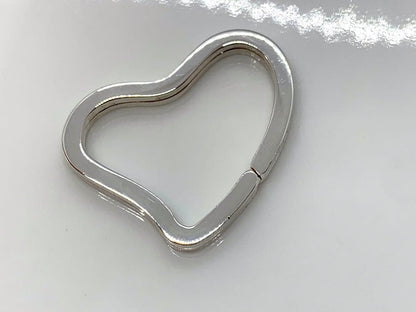 Tiffany & Co. Silver 925 Open Heart Key Ring Key Holder Key Charm Elsa Peretti